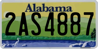 AL license plate 2AS4887