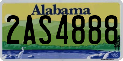 AL license plate 2AS4888