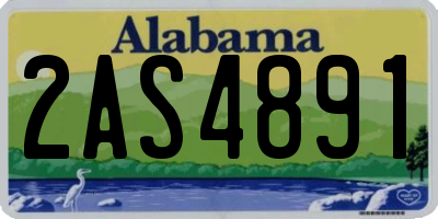 AL license plate 2AS4891