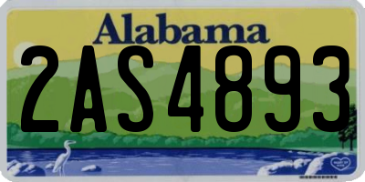 AL license plate 2AS4893