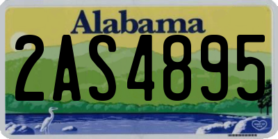 AL license plate 2AS4895