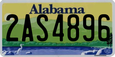 AL license plate 2AS4896