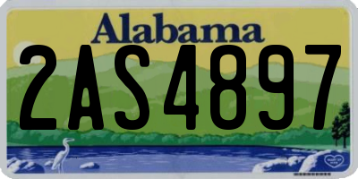 AL license plate 2AS4897