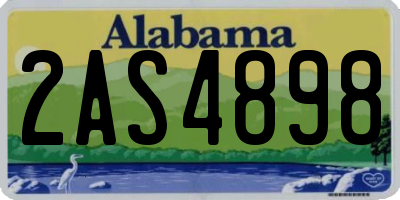 AL license plate 2AS4898