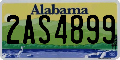 AL license plate 2AS4899