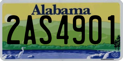 AL license plate 2AS4901