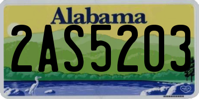AL license plate 2AS5203