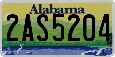 AL license plate 2AS5204