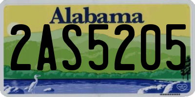 AL license plate 2AS5205