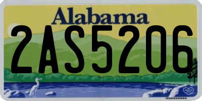 AL license plate 2AS5206