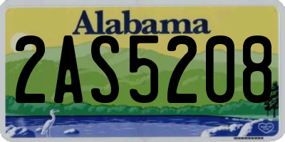 AL license plate 2AS5208