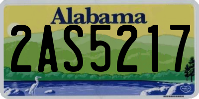AL license plate 2AS5217