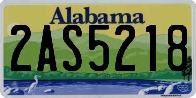 AL license plate 2AS5218