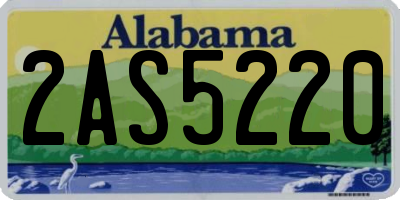 AL license plate 2AS5220