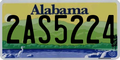 AL license plate 2AS5224