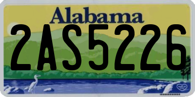 AL license plate 2AS5226