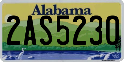AL license plate 2AS5230