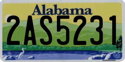AL license plate 2AS5231