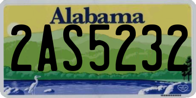 AL license plate 2AS5232