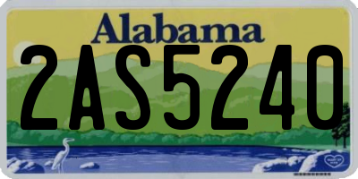 AL license plate 2AS5240
