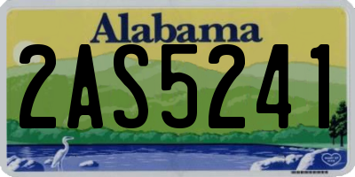 AL license plate 2AS5241