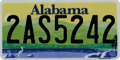 AL license plate 2AS5242