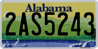 AL license plate 2AS5243
