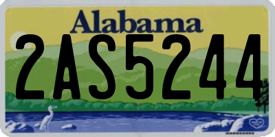 AL license plate 2AS5244