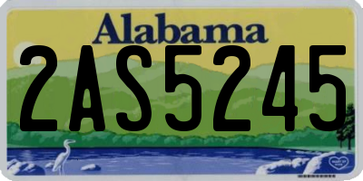 AL license plate 2AS5245