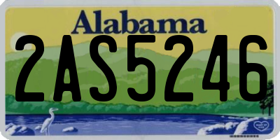 AL license plate 2AS5246