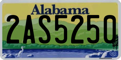AL license plate 2AS5250