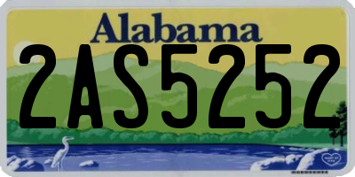 AL license plate 2AS5252