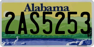 AL license plate 2AS5253