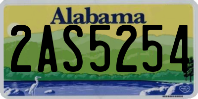 AL license plate 2AS5254