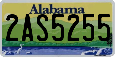 AL license plate 2AS5255