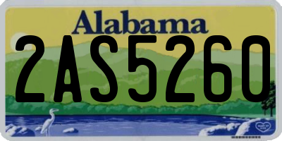 AL license plate 2AS5260