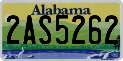 AL license plate 2AS5262