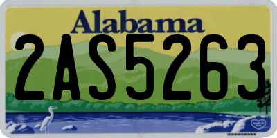AL license plate 2AS5263