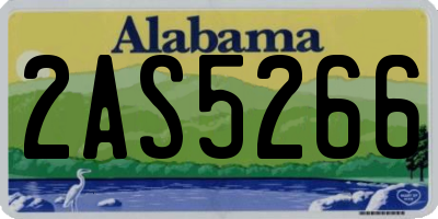 AL license plate 2AS5266