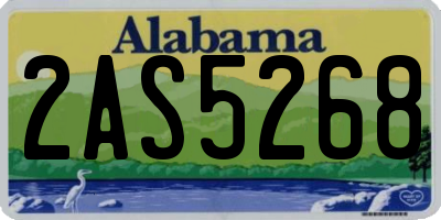 AL license plate 2AS5268