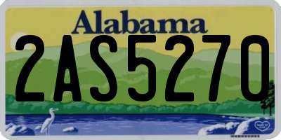 AL license plate 2AS5270
