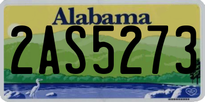 AL license plate 2AS5273