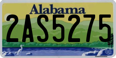 AL license plate 2AS5275