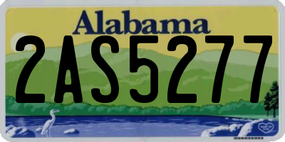 AL license plate 2AS5277