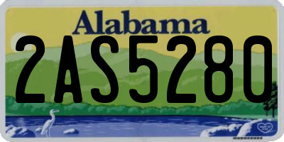 AL license plate 2AS5280