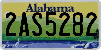 AL license plate 2AS5282