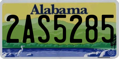 AL license plate 2AS5285