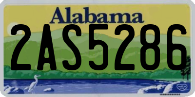 AL license plate 2AS5286