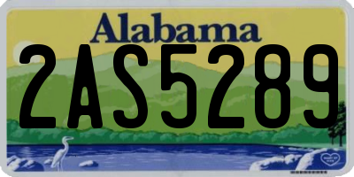 AL license plate 2AS5289