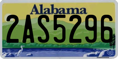 AL license plate 2AS5296